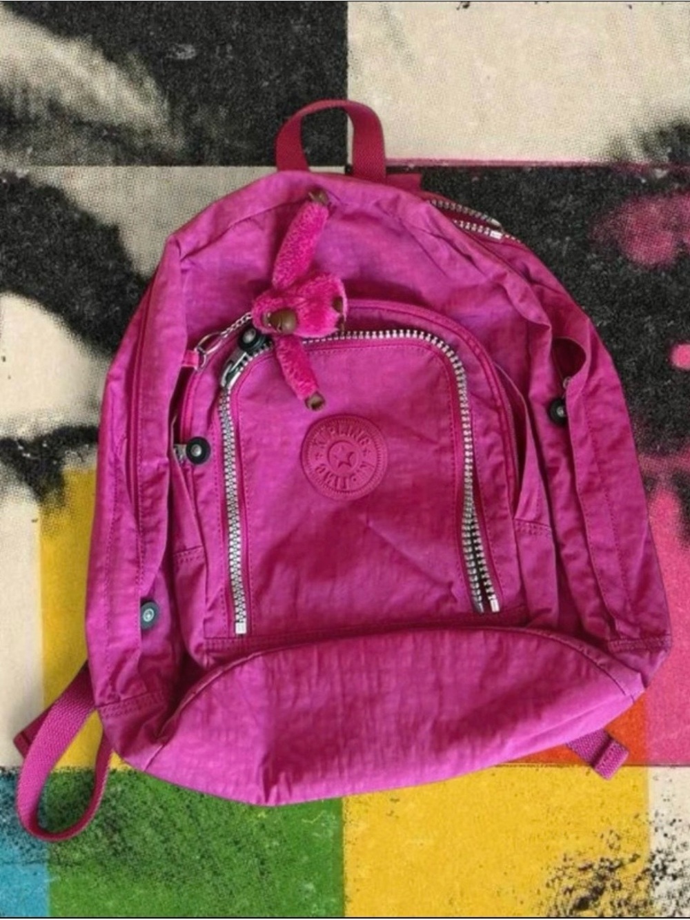 Hot Pink Kipling Backpack